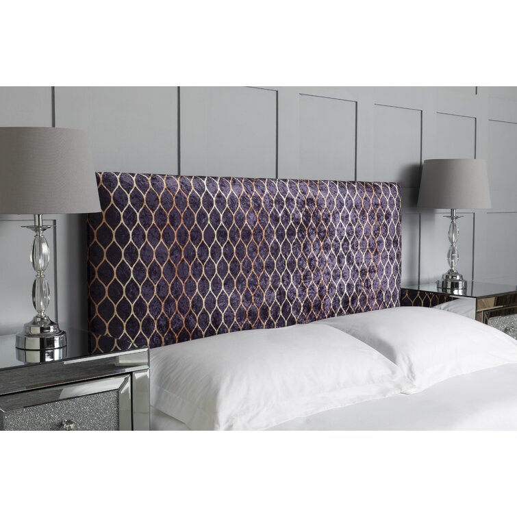 Purple deals fabric headboard